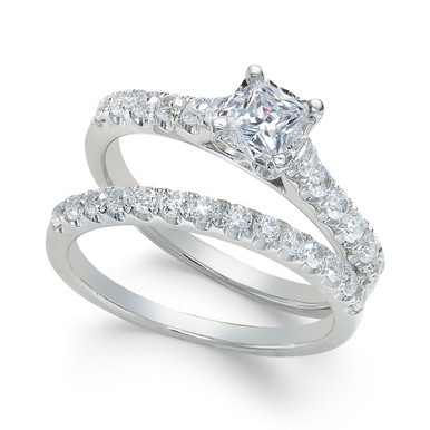 Diamond Princess Bridal Set (1 ct. t.w.) in 14k White Gold