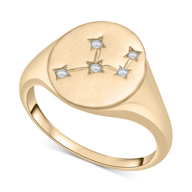 Diamond Virgo Constellation Ring (1/20 ct. t.w.) in 10k Gold, Created for Macy's