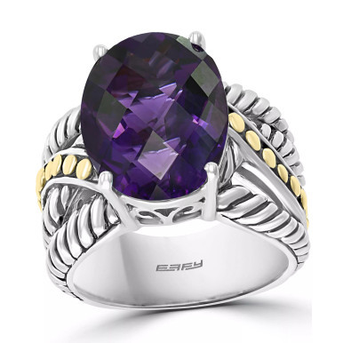 EFFY® Citrine Statement Ring (9 ct. t.w.) in Sterling Silver & 18k Gold-Plate (Also in Amethyst)