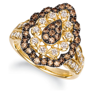 Chocolate Diamond (1/2 ct. t.w.) & Nude Diamond (1/2 ct. t.w.) Ring in 14k Gold