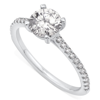 GIA Certified Diamond Engagement Ring (1-1/4 ct. t.w.) in 14k White Gold