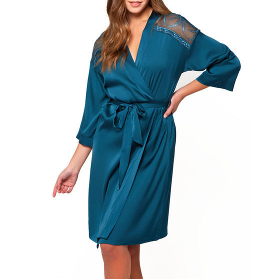 Women's Lucile Satin and Lace Robe