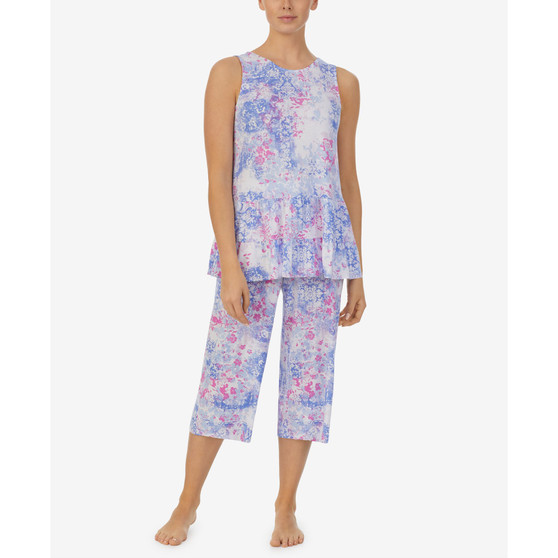 Women's Tank 2 Piece Pajama Set with Crop Pants