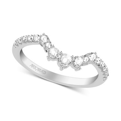 Art Carved Diamond Rose-Cut Wedding Band (1/3 ct. t.w.) in 14k Gold