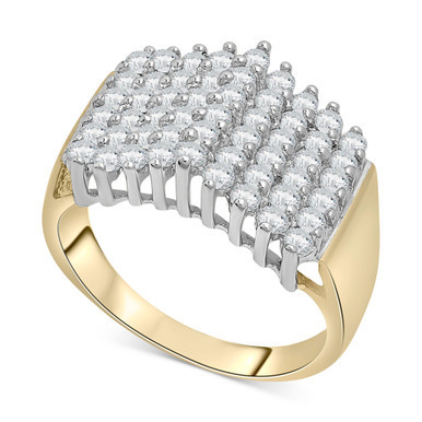 Diamond Pyramid Ring (1 ct. t.w.) in 10k Gold