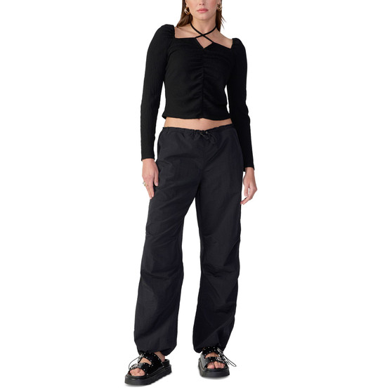Women's 90s Drawstring-Waist Parachute Pants