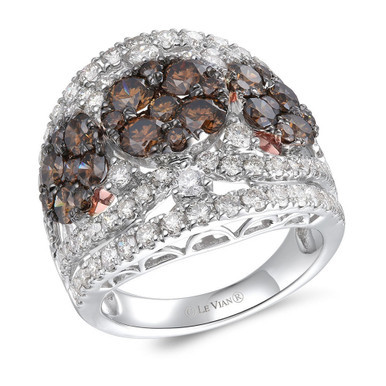 Nude Diamond & Chocolate Diamond Ring (3-7/8 ct. t.w.) in 14k White & Rose Gold