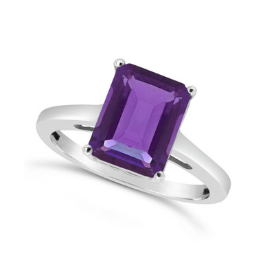 Amethyst (3-1/7 ct. t.w.) Ring in 14K White Gold