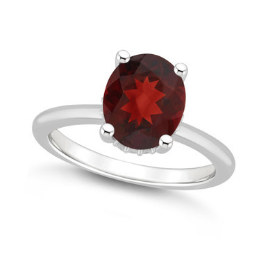 Women's Garnet (3-1/10 ct.t.w.) and Diamond Accent Ring in Sterling Silver
