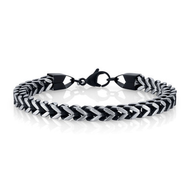 6mm Franco Chain Stainless Steel Bracelet, 8.5"