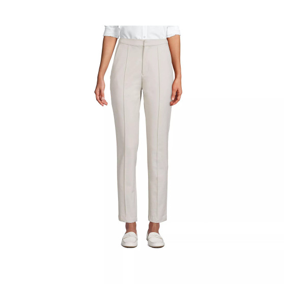 Women's High Rise Bi Stretch Pintuck Pencil Ankle Pants