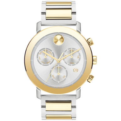 Men's Swiss Chronograph Bold Evolution Two Tone Stainless Steel Bracelet 42mm