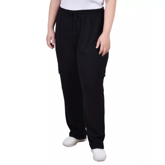 Plus Size Knit Gauze Pants
