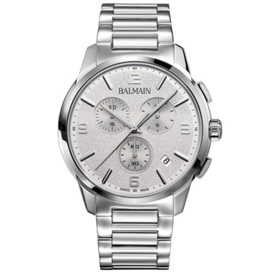 Men's Swiss Chronograph Madrigal Stainless Steel Bracelet Watch 42mm