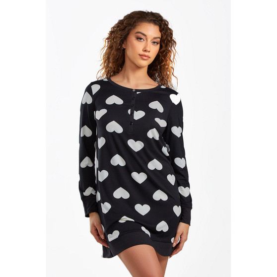 Women's Kind Modal Sleep Top or Dress with Button Down Top in Comfy Cozy Style