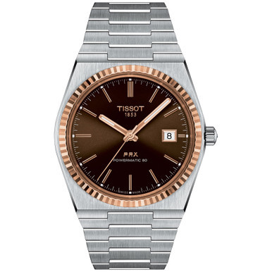 Men's PRX Powermatic 80 Automatic 18K Gold Stainless Steel Bracelet Watch 40mm