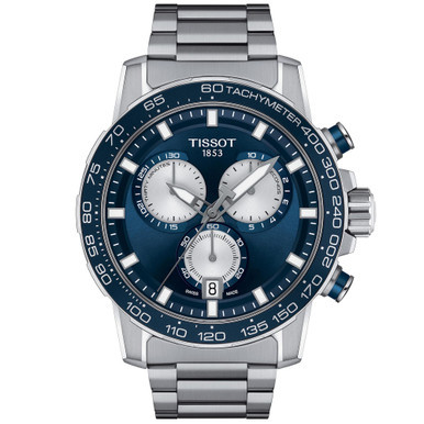 Men's Swiss Chronograph Supersport Stainless Steel Bracelet Watch 46mm