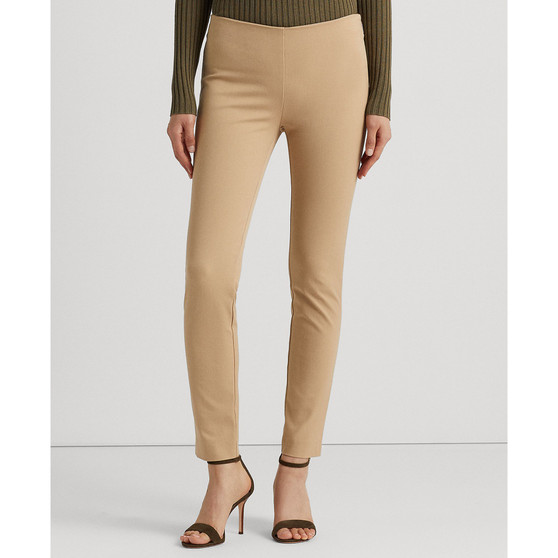 Petite Mid-Rise Cotton-Blend Skinny Pants