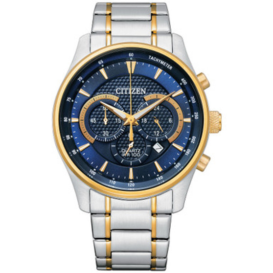 Men's Chronograph Two-Tone Stainless Steel Bracelet Watch 42mm