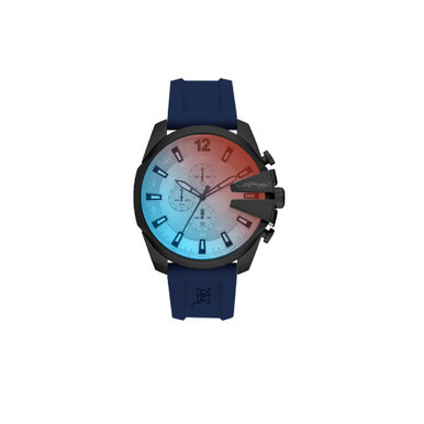 Men's Navy Silicone Strap Watch 53mm