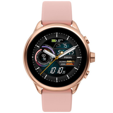 Unisex Gen 6 Wellness Edition Rose Gold-Tone Stainless Steel with Blush Silicone Band Smart Watch, 44mm