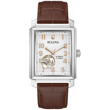 Men's Automatic Sutton Brown Leather Strap Watch 33mm