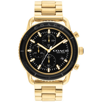 Men's Chronograph Cruiser Gold-Tone Bracelet Watch 44mm