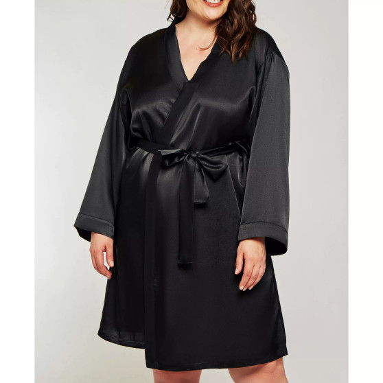 Plus Size Marina Lux Satin Robe Lingerie
