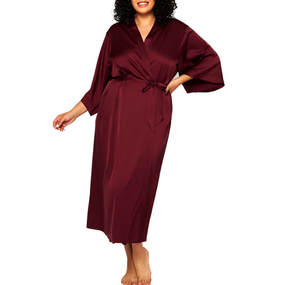 Plus Size Tania Elegant Satin Lux Robe