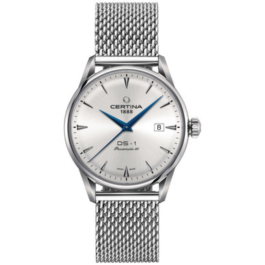 Men's Swiss Automatic DS-1 Stainless Steel Bracelet Mesh Bracelet & Brown Leather Strap Watch 40mm Gift Set