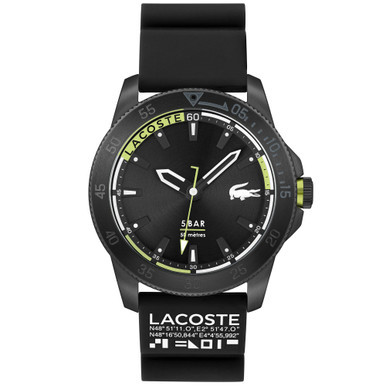 Men's Regatta Black Silicone Strap Watch 46mm