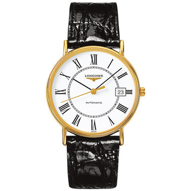 Men's Swiss Automatic Le Grande Classic Presence Black Leather Strap Watch 38mm L49212112