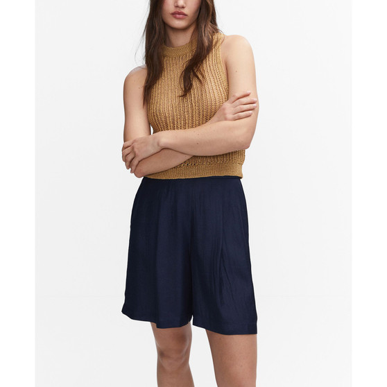 Women's Elastic Waist Bermuda Shorts