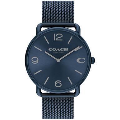 Unisex Elliot Blue Stainless Steel Mesh Bracelet Watch 41mm