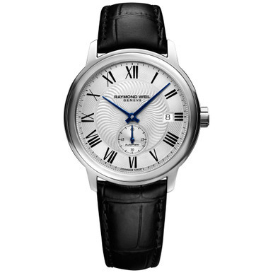 Men's Swiss Automatic Maestro Black Leather Strap Watch 40mm 2238-STC-00659