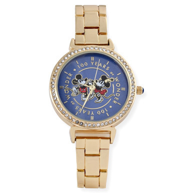 Unisex Disney 100th Anniversary Gold-Tone Alloy Watch 28mm