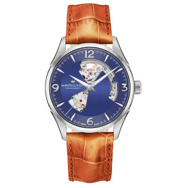 Men's Swiss Automatic Jazzmaster Brown Leather Strap Watch 40mm