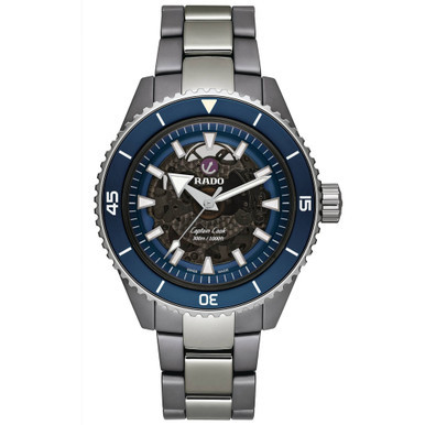 Men's Swiss Automatic Captain Cook Silver High Tech Ceramic Bracelet Watch 43mm