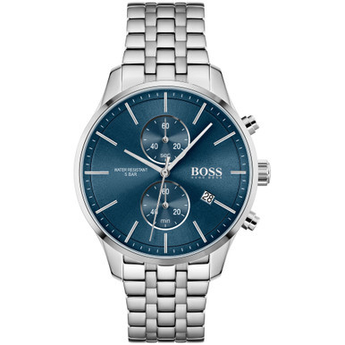 HUGO Men's Chronograph Associate Stainless Steel Bracelet Watch 42mm