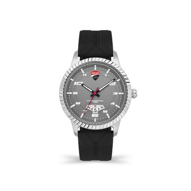 Men's Podio Black Silicone Strap Watch 44mm