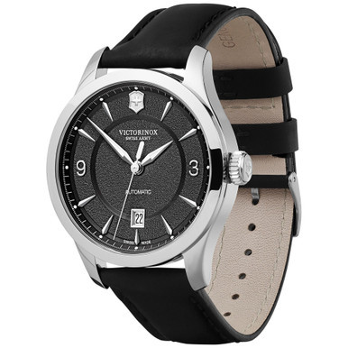 Mechanical Alliance Black Leather Strap Watch 40mm