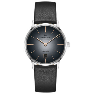 Men's Swiss Automatic American Classic Intra-Matic Black Strap Watch 38mm