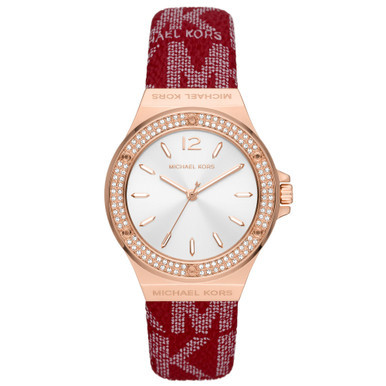 Women's Lennox Three-Hand Red Poly Vinyl Chloride Strap Watch 37mm