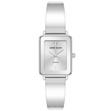 Women's Silver-Tone Solid Bangle Watch, 22X27mm