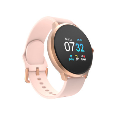 Sport 3 Women's Touchscreen Smartwatch: Rose Gold Case with Blush Strap 45mm