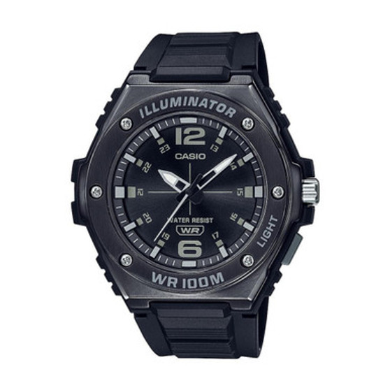Men's Three-Hand Black Resin Watch 49.6mm, MWA100HB-1AV