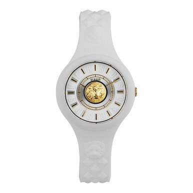 Women's 3 Hand Quartz Fire Island White Silicone Watch, 39mm