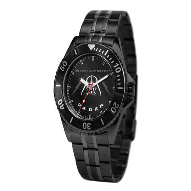 Men's Disney Star Wars Darth Vader Honor Black Stainless Steel Bracelet Watch 46mm