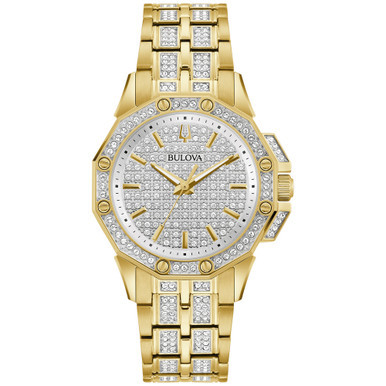Women's Crystal Octava Gold-Tone Stainless Steel Bracelet Watch 34mm