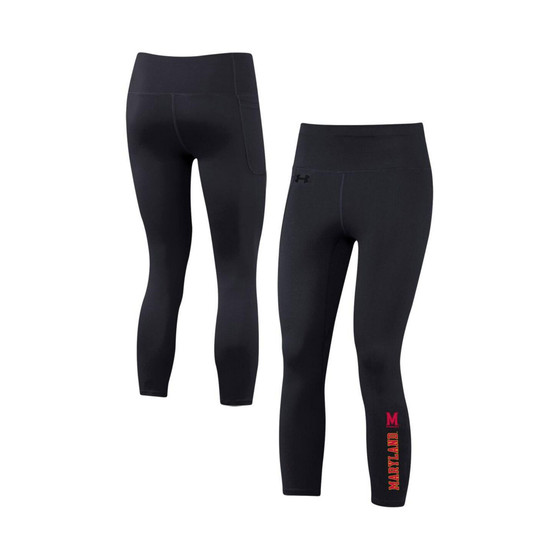 Women's Black Maryland Terrapins Motion Performance Ankle-Cropped Leggings
